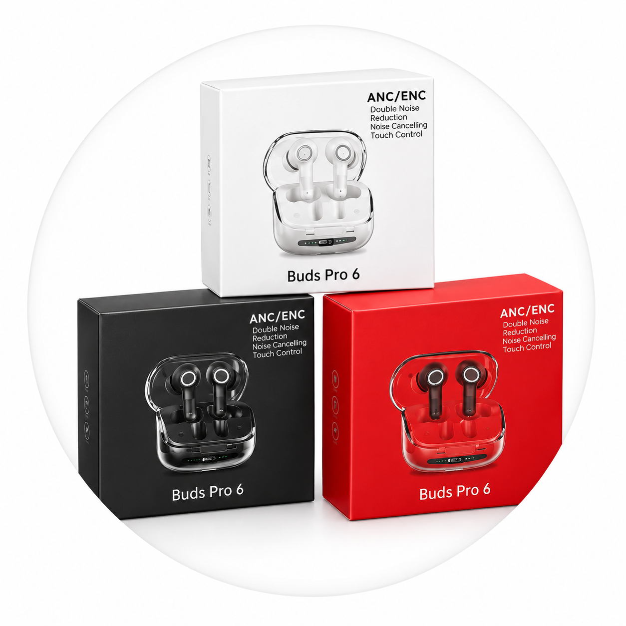 NEXORA Buds Pro 6 Wireless Earbuds ANC ENC